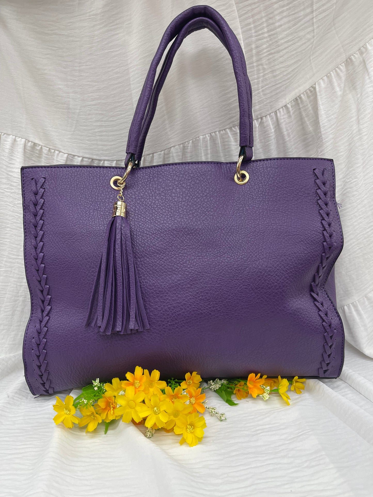 Sac texturé violet intense - Charme et praticité
