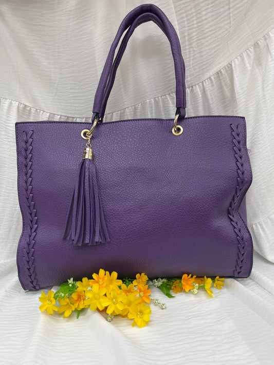 Sac texturé violet intense - Charme et praticité