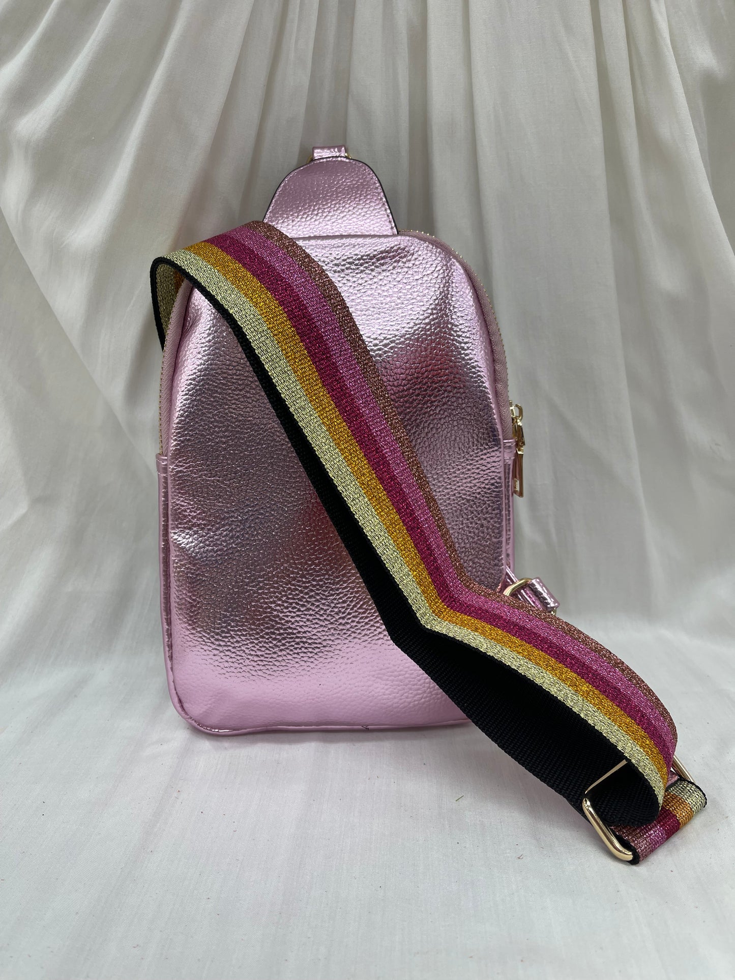 Mini sac à dos métallisé multicolore - Élégance et praticité