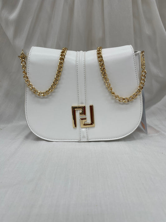 Sac blanc chic avec détails dorés - Style raffiné et moderne