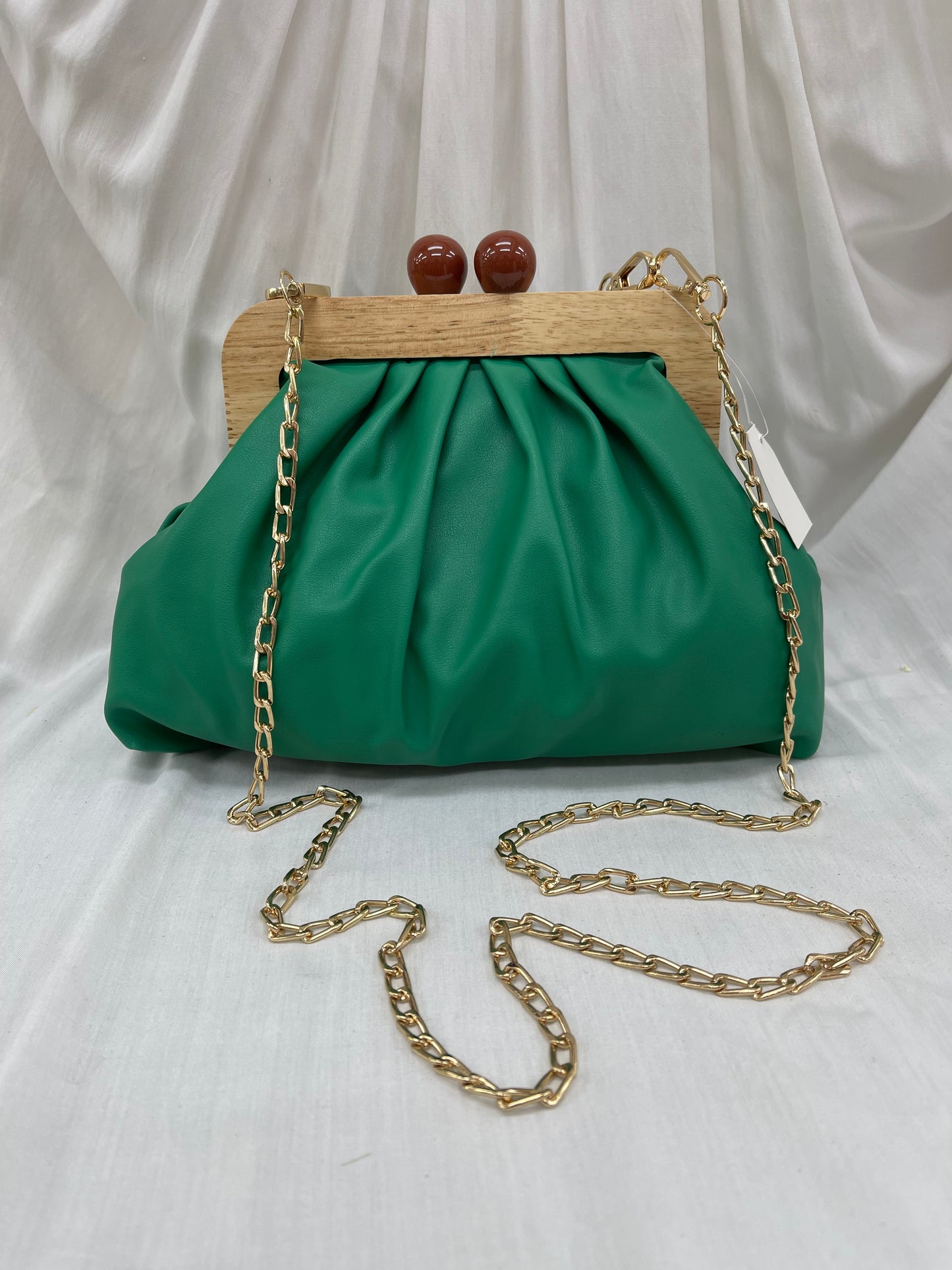 Sac à main vintage avec cadre en bois - L'accessoire unique