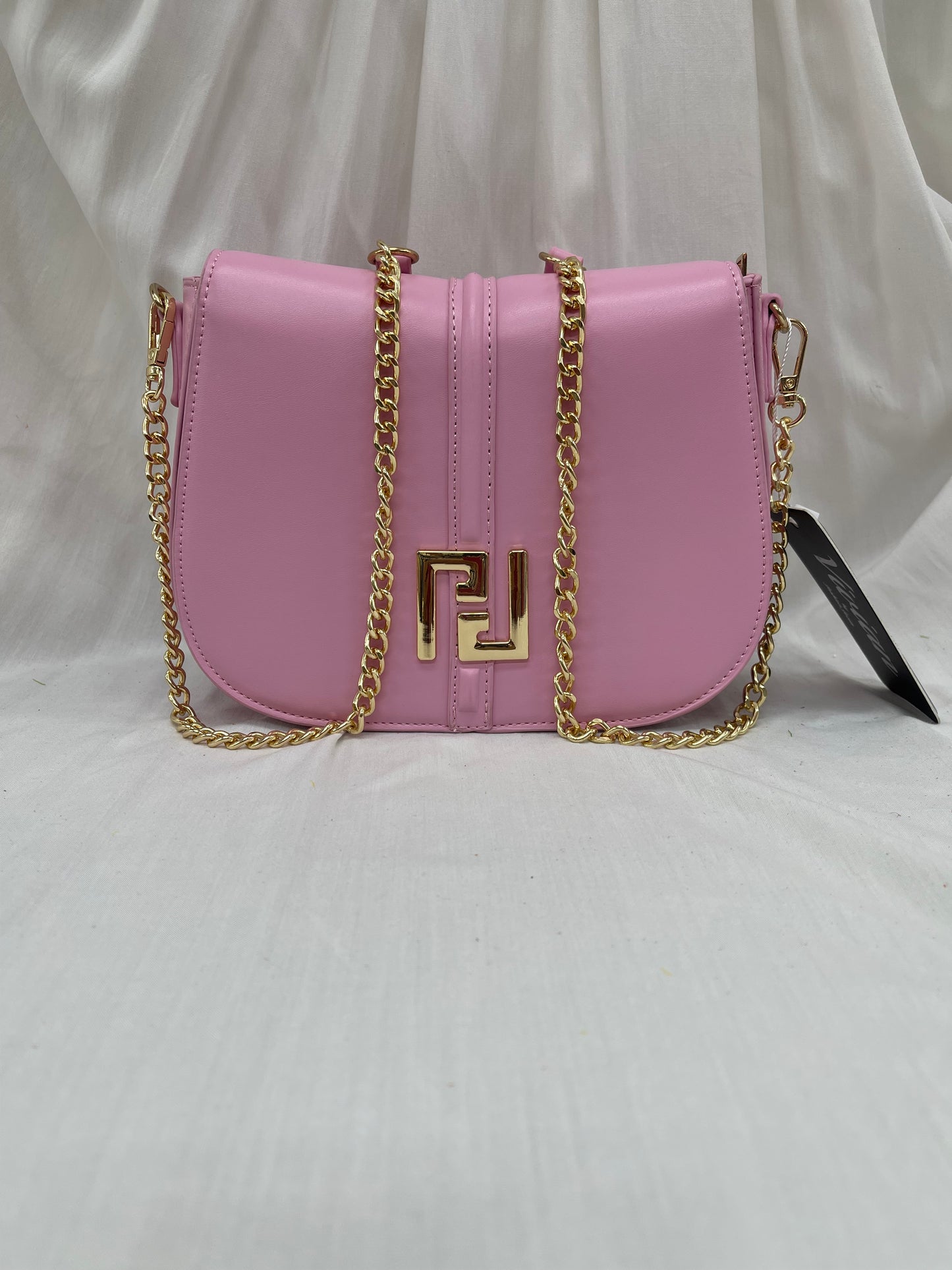 Sac rose poudré avec fermoir doré - Le chic à votre portée