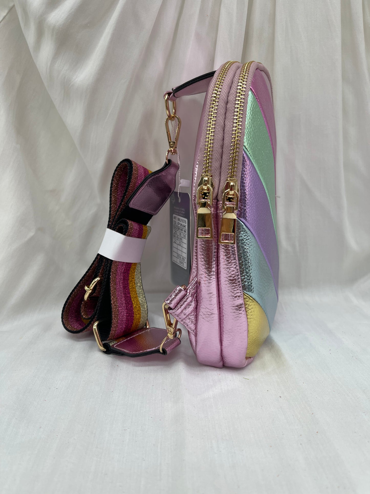 Mini sac à dos métallisé multicolore - Élégance et praticité